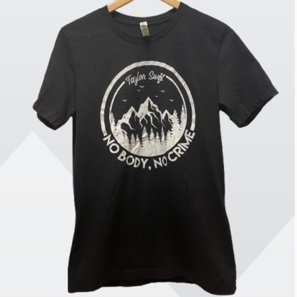 Unofficial Taylor Swift Merch No Body, No Crime Black T-shirt
